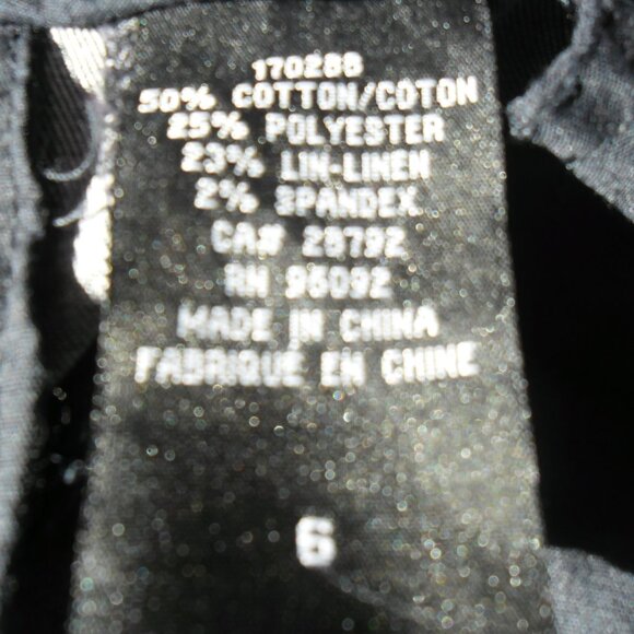 Dark grey slacks with raw hem. 50% cotton. Medium size. - Picture 6 of 6